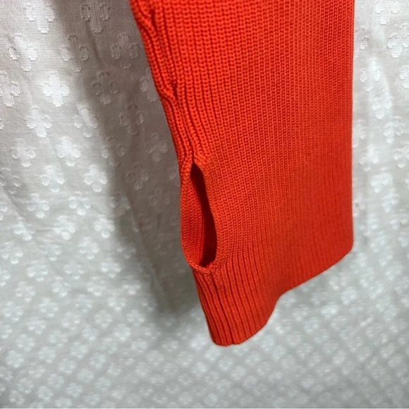 Helmut Lang Bright Orange Glam Ribbed Long Sleeve Top - Picture 5 of 8
